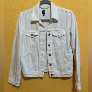 XS Gap white denim jacket